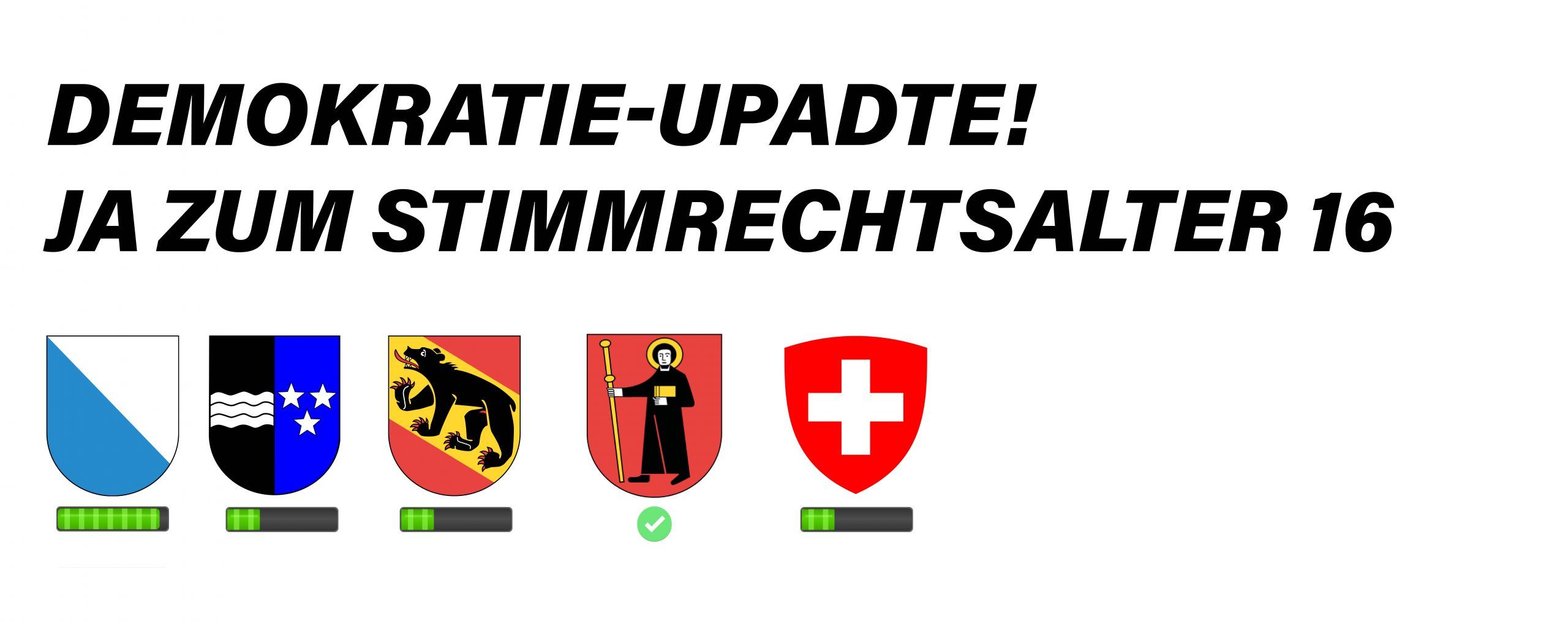 Jungparteien aus mehreren Kantonen sind sich einig: Es ist Zeit für das Stimmrechtsalter 16!